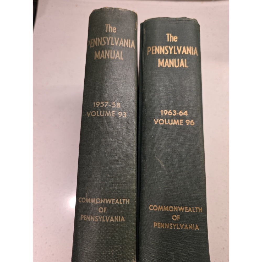 2 Pennsylvania Manuals Commonwealth 1957-58 V.93, 1963-64 V.96